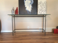 Console Table (Rod Iron and Glass)