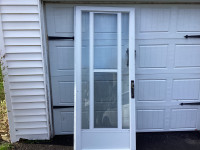 White Screen Door With Attachments Included. 