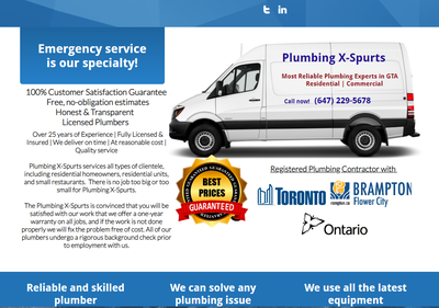 Master Plumber in Brampton 24/7 and Emergency Services, View more