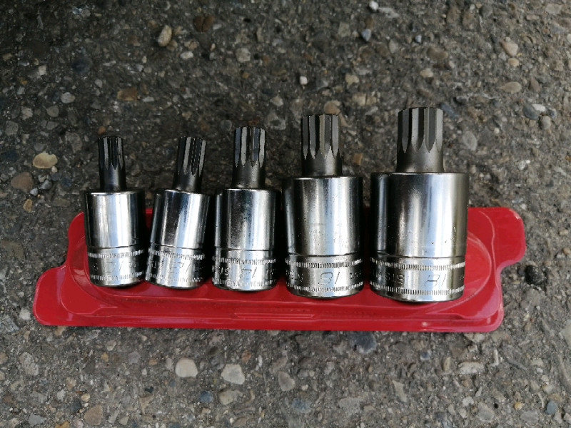 Snapon 1/2" drive metric stubby triple square socket set Hand Tools