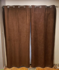 curtain panels - brown
