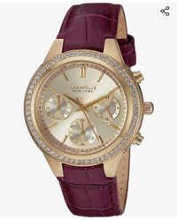 Caravelle By Bulova Ladies Gold-Tone Quartz Watch