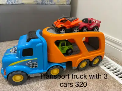 kids Transport truck with 3 cars, View more