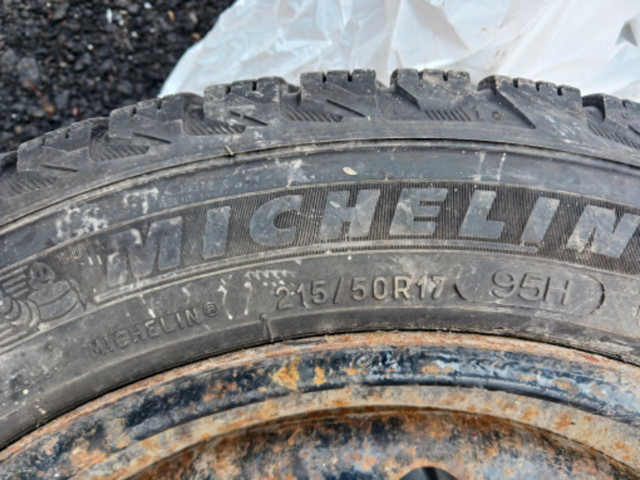 4 Michelin 215 50 R17 winter tires on rims in Tires & Rims in Ottawa - Image 3