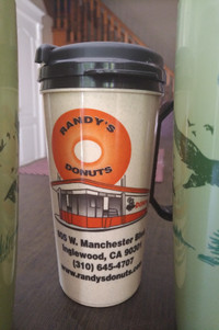 Vintage Randy’s Donuts Travel Coffee Mug