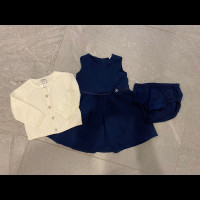 Carter’s 6M brand new dress, diaper cover & cardigan 