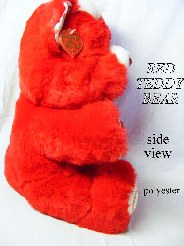 Vintage 14” sitting teddy bear, for Valentines, Christmas, love in Arts & Collectibles in City of Toronto - Image 3