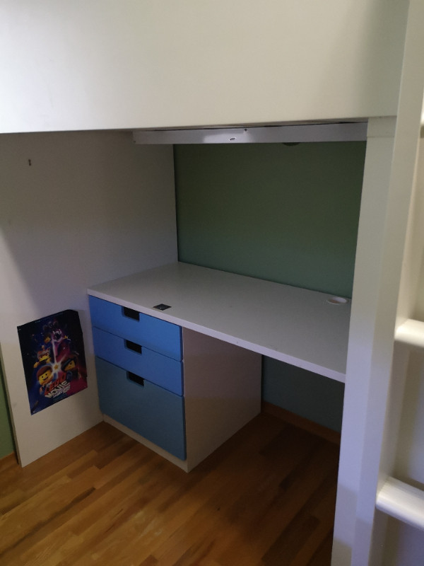 Kids loft bed with desk and storage in Beds & Mattresses in Kawartha Lakes - Image 4