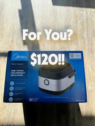 Midea 6-Cup Rice Cooker with Induction Heating & Fuzzy Logic, View more