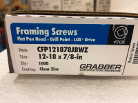 #12 x 7/8 Steel Framing Strip Screws