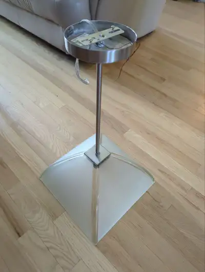 Lampe carrée suspendue en verre - Square glass ceiling lamp, View more