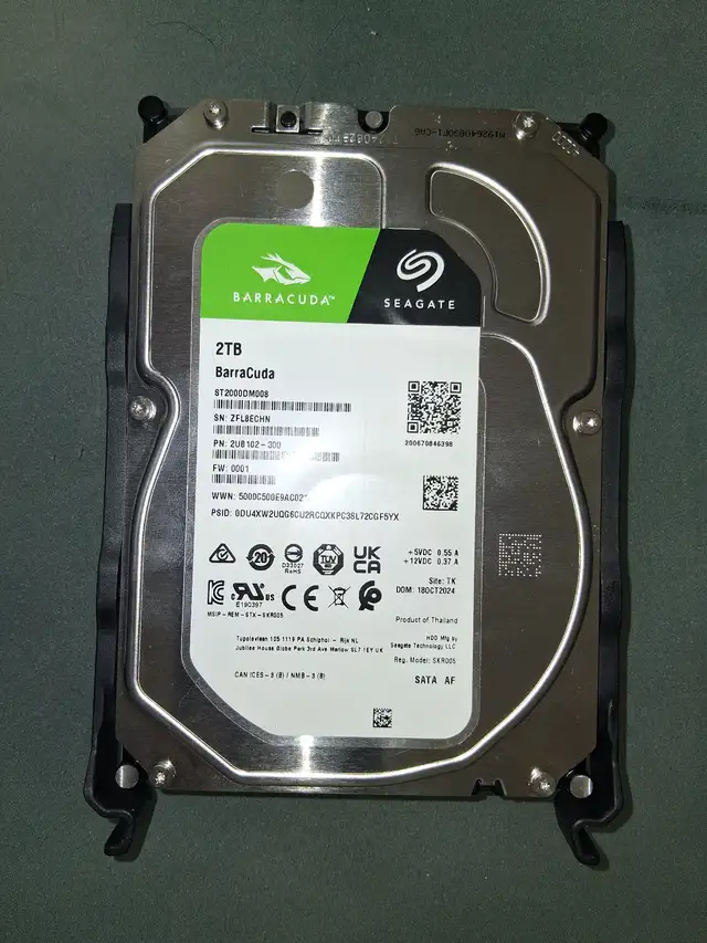 Segate BarraCuda 2TB HDD