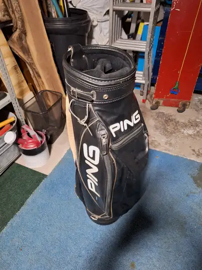PING Vintage leather golf bag, View more