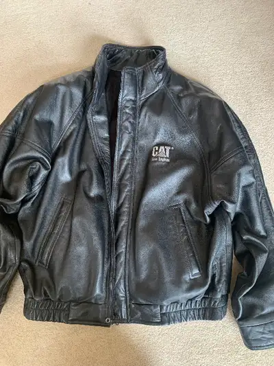 Caterpillar Vintage Men’s Leather Jacket, View more
