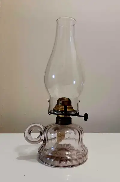 Antique Queen Mary Lavander Oil Lamp, View more