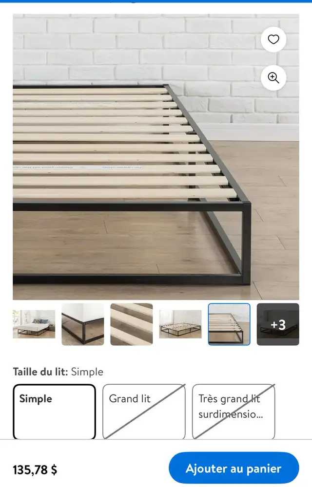 base de lit King et simple in Beds & Mattresses in City of Montréal - Image 3