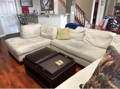  sectional sofa and footstool, View more