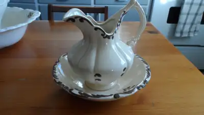 NIGHTSTAND WATER PITCHER AND BASIN, View more