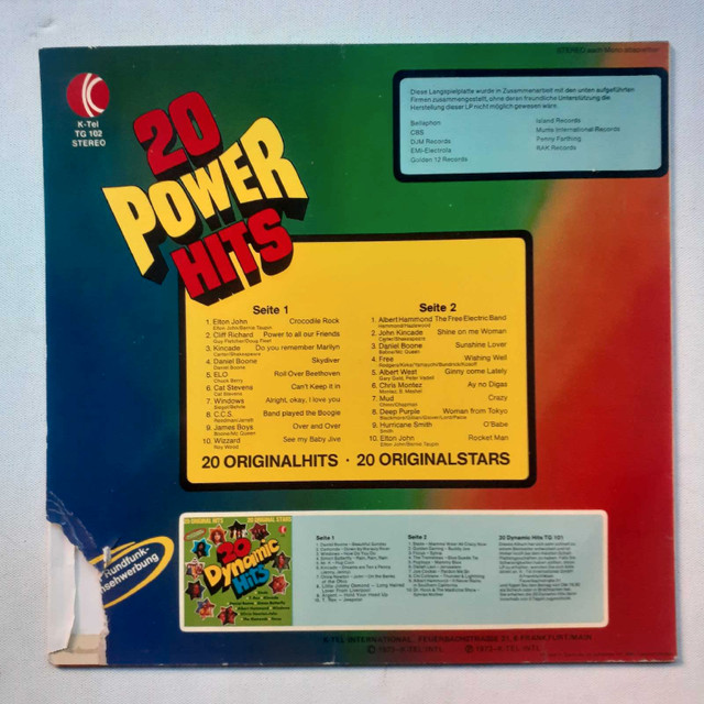 Compilation Album Vinyl Record LP Sampler Power Hits Music K-Tel in CDs, DVDs & Blu-ray in City of Toronto - Image 2