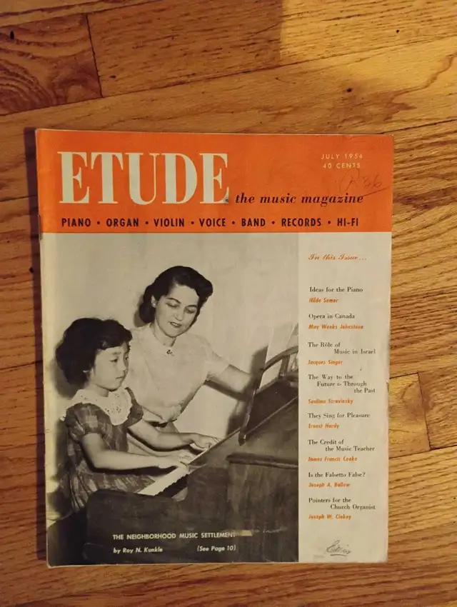 Vintage The Etude Music Magazine July 1954 Edition 68 pages ￼
