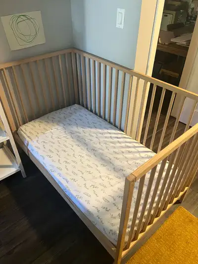 IKEA crib & organic cotton mattress , View more