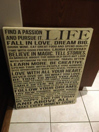 Life Canvas Sign