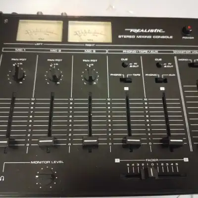 Vintage Realistic Stereo Mixer Console, View more