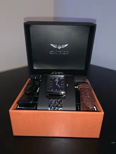 Gianello Dominion 3 Strap Watch Set Brand New $80, View more