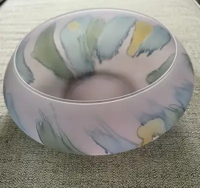 Nouveau Art Glass Bowl , View more