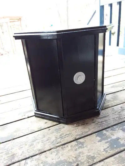 This unique dog bed has just been finished. Door can be left open when in use. When closed it just l...