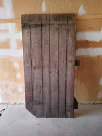 Antique wood barn door.