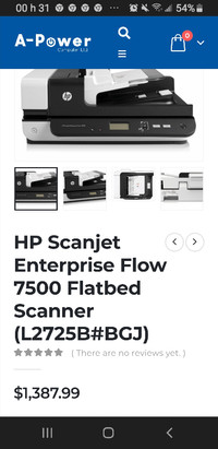 Scanneur HP ScanJet Enterprise Flow 7500 Flatbed Scanner