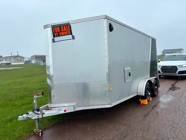 2023 EASY HAULER 7 X 14 ENCLOSED WITH 3' V NECK. in Cargo & Utility Trailers in Moncton - Image 3