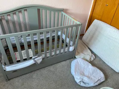 Crib and mattress etc, View more