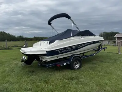 4.3l mercruiser with alpha one mercruiser outdrive, SS prop, fishfinder, travel and storage tarps, c...