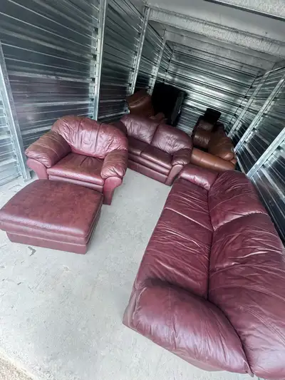 Burgundy Couch Set DELIVERY AVAILABLE , View more