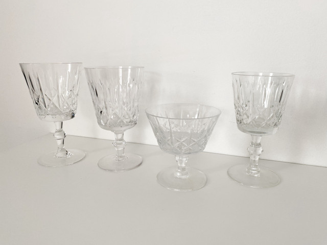 Crystal Glasses x4 in Kitchen & Dining Wares in Kitchener / Waterloo - Image 2