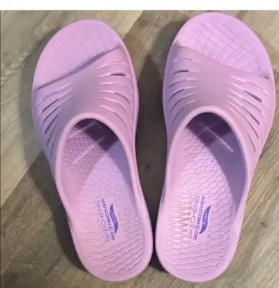 womens Skechers recovery slides, View more