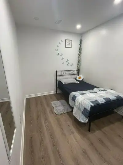 Furnished room for rent in a new basement for girls/couples. Major Intersection -- Markham & Ellesme...