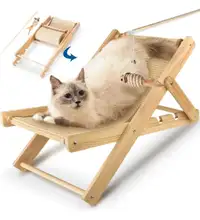 Sisal Cat Scratching Board Chair With Toy, Elevated Bed Hammock 