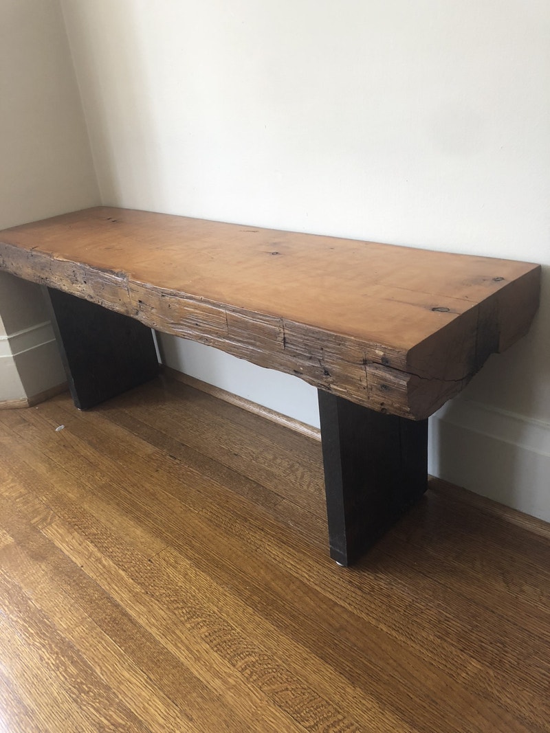 Live edge wood farm beam stool Chairs & Recliners City of Toronto