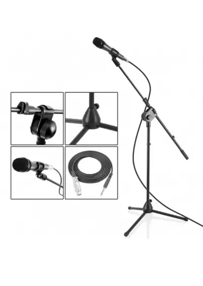 Microphone/ Boom stand and Cable, View more