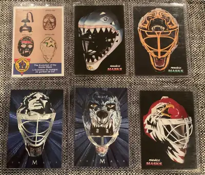 NHL 5 Goalie Mask Cards + an Evolution of the Mask Card more, View more