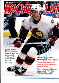 ORIGINAL JASON SPEZZA OTTAWA SENATORS SIGNED HOCKEY MAGAZINE