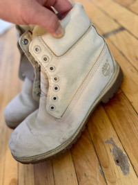 Timberland BOOTS / bottes hiking / garden / messy home painting 