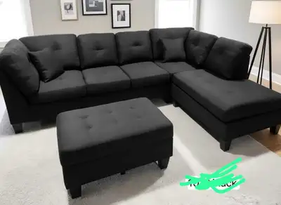 Sale - linen Grey sectional * sofa * couch * reversible secti, View more