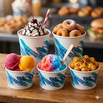 ⭐ New (300) Paper Cups - Food Truck Vendors - READ AD, View more