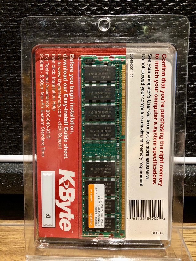 KByte Memory Upgrade 512MB DDR in Flash Memory & USB Sticks in Ottawa - Image 2