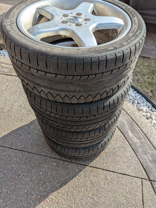 245/ 40R18 Winter Tires with Rims in Cars & Trucks in Mississauga / Peel Region