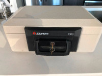 Sentry box safe with 2 keys